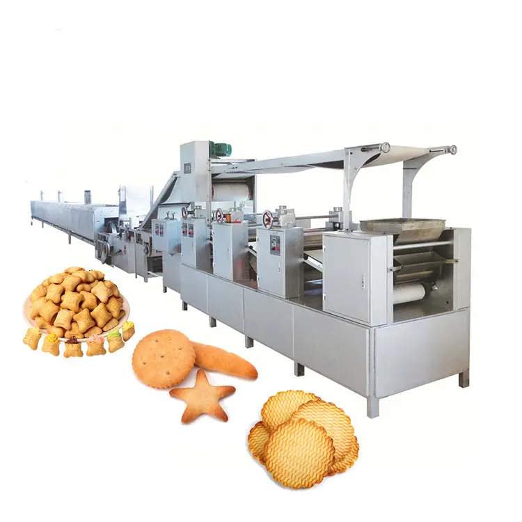 Linha de produção de biscoitos, máquina industrial fabricante de biscoitos automáticos escala pequena linha de produção de biscoitos