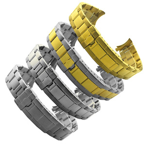 2025 extrémité incurvée poignet métal 20mm bracelet de montre or solide en acier inoxydable bracelet de montre Bracelet pour montre intelligente personnaliser Logo - Product Image 1