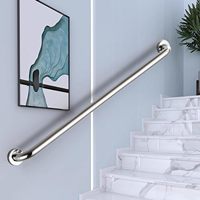 Rampe d'escalier extérieure en acier inoxydable sur mesure, main courante de sécurité, tube rond, plusieurs options de longueur 300mm 1500mm