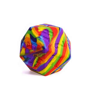 Dés à 20 faces en silicone Udixi personnalisés avec logo, pour jeux de rôle Dungeons and Dragons, en gel de silice D20, arc-en-ciel - Product Image 5