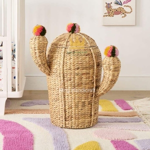 Cesto de Almacenamiento Moderno en Forma de Hongo de Jacinto de Agua, Organizador de Juguetes para Niños, para Dormitorio, Sala de Estar y Baño, de Vietnam - Product Image 1