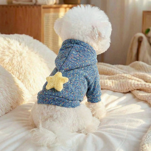 Sweat-shirt jaune à étoiles confortable pour petit chien/chiot/chat, style printemps/automne, PETCIRCLE - Product Image 1