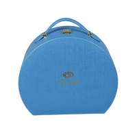 DS Offre Spéciale Logo Imprimé Personnalisé EN CUIR PU Grand Chapeau Rond Boîtes De Rangement