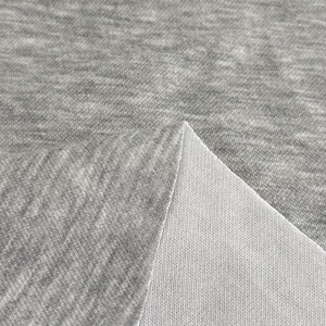 Tùy Chỉnh Đôi Dệt Kim Interlock 190gsm 80% Polyester 20% Cotton Heather Grey Melange TC Scuba Vải Cho T-Shirt Và Quần - Product Image 4