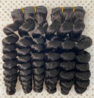 Vendeur d'armure de cheveux de vison vierge de qualité supérieure 100% nouveau Design Funmi paquet de cheveux brésiliens bouclés cheveux rebondissants