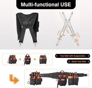 <span class=keywords><strong>Ceinture</strong></span> de travail robuste personnalisée en usine BSCI organisateur d'outils <span class=keywords><strong>ceinture</strong></span> à outils <span class=keywords><strong>avec</strong></span> <span class=keywords><strong>bretelles</strong></span> - Product Image 4
