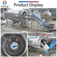 3000kg/u RVS motor aangedreven trommelwasmachine voor wortelgroenten en fruit (aardappel, taro, maïs) - zware sedimentverwijdering