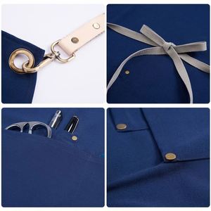 High Quality Fashionable Cotton <b>Kitchen</b> & Professional Barista <b>Apron</b> Set Canvas Fabric - Product Image 4