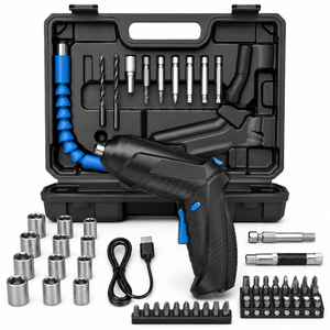 Juego de Destornilladores Inalámbricos Mini de 4.2V, <span class=keywords><strong>Destornillador</strong></span> Eléctrico Recargable de 3Nm, Kit de Herramientas Eléctricas para el Hogar de 47 Piezas con Caja de Puntas - Product Image 1
