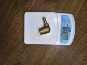 <strong>Propane</strong> Gas Smooth Brass <strong>Adapter</strong> for BLACKSTONE 17 Countertop Oven 5/8 Elbow Connector - Product Image 1