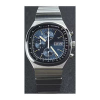 Montres carrées en acier avec mouvement à quartz japonais, chronomètre et double calendrier, design d'usine et personnalisation par lots pour marque privée