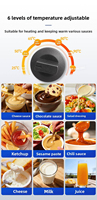 Chauffe-chocolat professionnel 4L à 3 bacs en acier inoxydable, station de maintien au chaud pour sauces et desserts, idéal pour les boulangeries et les marques de concession - Vente directe usine