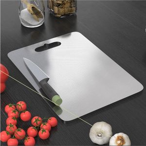 Rice Grain Textured Stainless Steel Cutting Board 304 Antibacterial Rectangle Portable Non Slip Dishwasher Safe - Product Image 1
