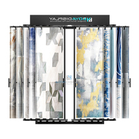 Présentoir de Tapis Haut de Gamme Personnalisable en Métal avec Étagère en Tissu pour Tapis de Sol, Idéal pour Showroom - Boya Boya-SI075