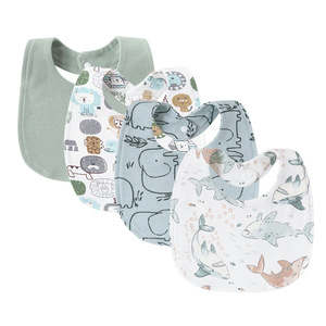 Baberos para Bebé 100% Algodón Absorbente, Babero para Niños y Niñas, Baberos Tipo Bandana Suaves de Doble Capa para Recién Nacidos, para la Dentición y la Alimentación - Product Image 1