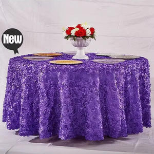 Tovaglia rotonda rosetta tovaglia per la festa di compleanno di nozze da sposa - Product Image 3