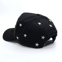 Gorra de Béisbol de Alta Calidad con Pedrería de Estrellas, Logotipo con Tachuelas, Forro de Satén, Ajustable, Estilo Urbano, Venta al Por Mayor