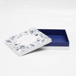 Kotak Hadiah <span class=keywords><strong>2</strong></span> Bagian Atas Bawah dengan Logo Kustom yang Dapat Dilepas, Tutup dan Alas Kotak Kertas yang Dapat Digunakan Kembali untuk Perhiasan Kalung - Product Image 6