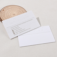 Cartes de visite personnalisées en papier recyclé, recto-verso, avec estampage or et argent, impression de luxe
