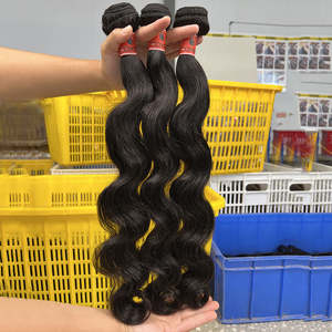 Extensions de cheveux vierges non traités, cheveux humains brésiliens Remy, 100% donneur unique, double trame, fermeture brute, noir naturel, pour femmes, à vendre, tissage de cheveux - Product Image 3