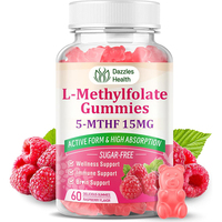 Gummies de L-méthylfolate de qualité supérieure, directement de l'usine, avec méthylfolate et L-méthylfolate pour la santé cérébrale