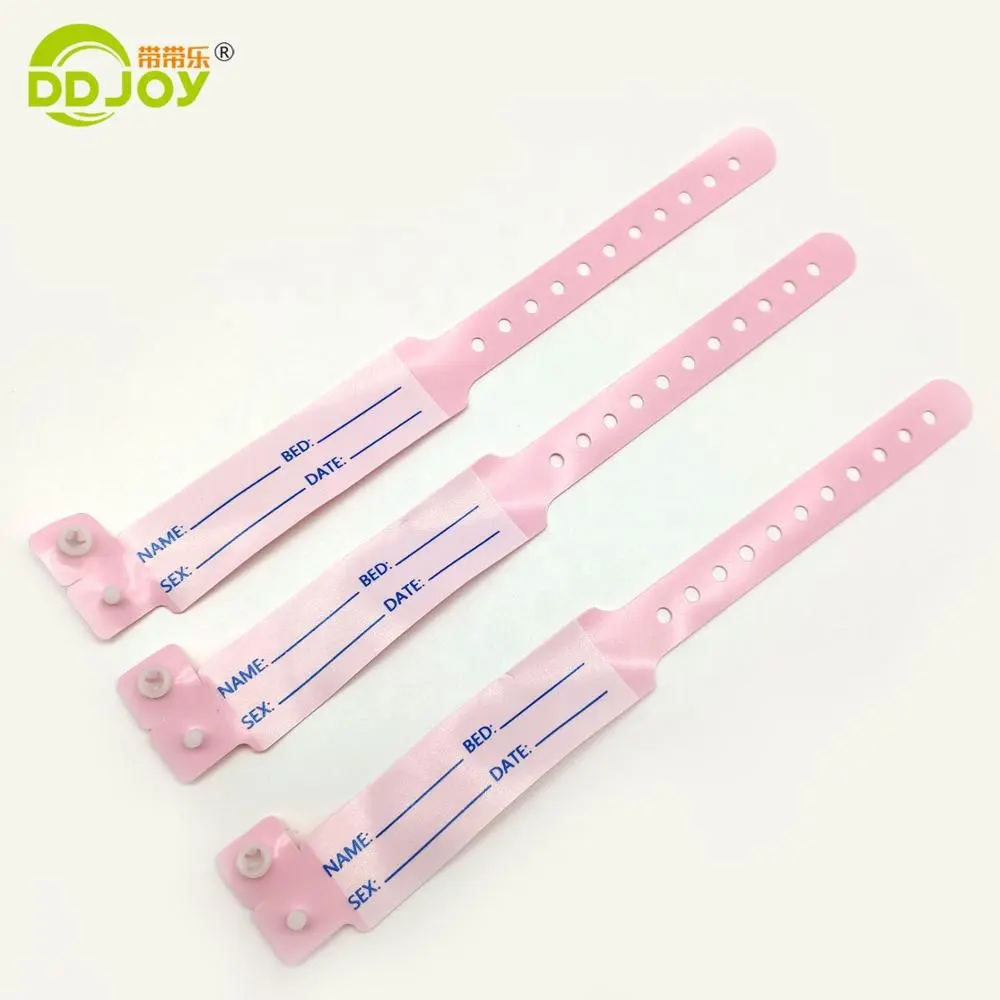 Soft Plastic Medical PVC Hospital ID Wristband for New Born Baby