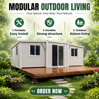 Maisons préfabriquées extensibles en conteneurs, maison de luxe, 3 chambres, 2 salles de bain, maison en conteneur pliable de 40 pieds, villa capsule pour l'extérieur