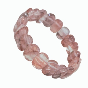 Bracelet de guérison en quartz hématoidé rouge, bijoux en pierres naturelles perlées pour l'équilibre énergétique, le bien-être spirituel et le soulagement de l'anxiété - Product Image 6