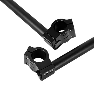 Manubrio da Moto Nero Regolabile CNC 32 33 35 36 37 39 41 45 48 50 51 MM Clip-on per Forcella <span class=keywords><strong>Cafe</strong></span> <span class=keywords><strong>Racer</strong></span> - Product Image 5