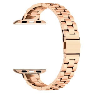 <span class=keywords><strong>Cinturino</strong></span> in acciaio inossidabile a tre perline per orologio <span class=keywords><strong>Apple</strong></span> 38MM 40MM 41MM 42MM 44MM 45MM 49MM - Product Image 1