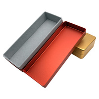 Boîte cadeau de luxe personnalisée en usine boîte d'emballage rectangulaire en fer avec doublure en flanelle étui à lunettes