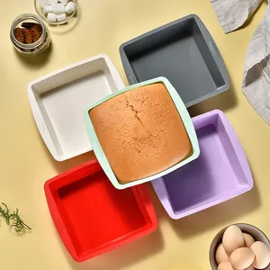 High Temperature Resistant Non-Stick <b>Silicone</b> Cake Mold Food Grade Square Oven <b>Baking</b> Pan Dishwasher Safe Cross-border Cake - Product Image 2