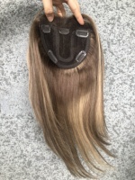 Rambut Palsu NL Invisible Lace Hair Topper Clip-in Toupee Indian Remy Hair Extensions Produk Grosir Bernapas 100% Rambut Asli Manusia