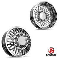 Rines SJ Personalizados en Negro Brillante, Rines Forjados Profundos para Camionetas Pesadas, Rines Dobles de 26, 28 y 30 Pulgadas para BMW X5, X6, X7, Ford y Dodge
