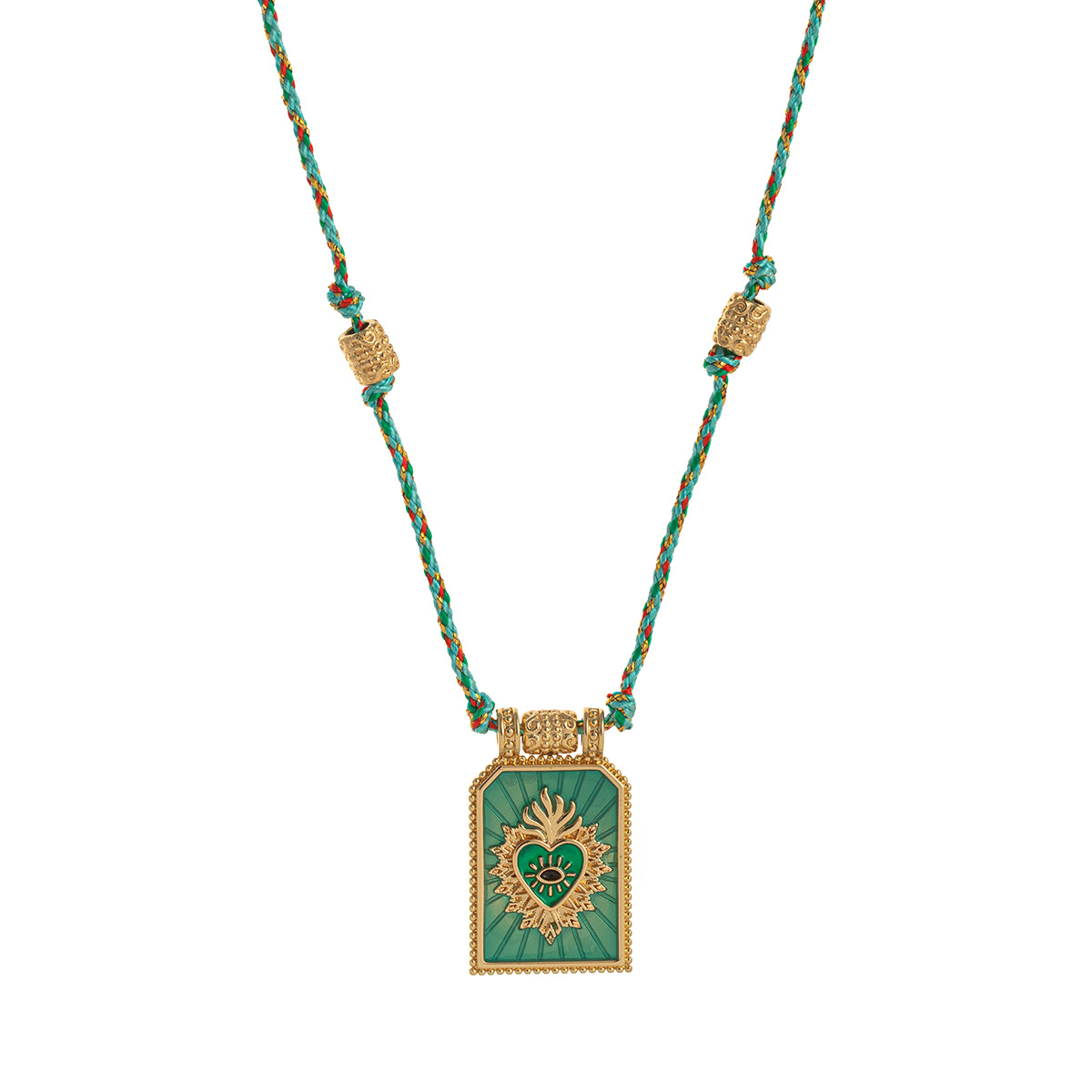 Collier bleu (avec perles)