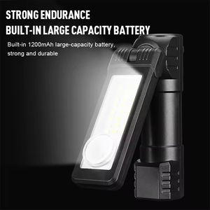 Lampe de travail LED multifonctionnelle à aimant pour réparation automobile, en alliage d'aluminium de qualité, batterie rechargeable - Product Image 5