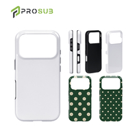 Coque de téléphone Prosub 2-en-1 pour iPhone 17 Series, impression par sublimation 3D sur film PBT, étui mobile en plastique