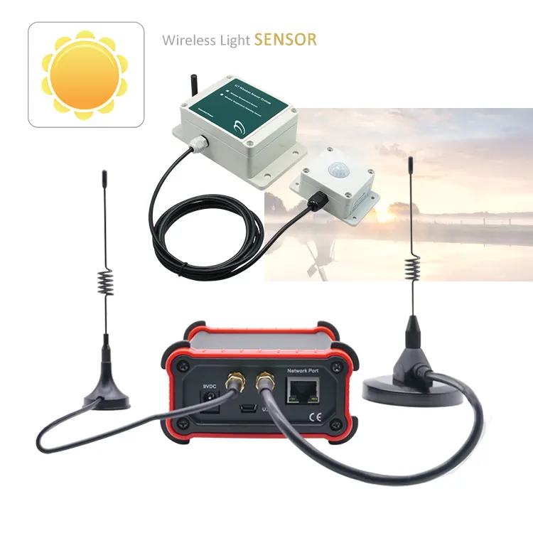 Sistema de sensor analógico sem fio, gateway para monitoramento da luz