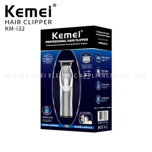 Tondeuses à cheveux électriques professionnelles pour hommes <span class=keywords><strong>Kemei</strong></span> <span class=keywords><strong>KM</strong></span>-<span class=keywords><strong>I32</strong></span> Haute qualité Rechargeable par USB Tondeuse à cheveux en métal pour hommes - Product Image 5