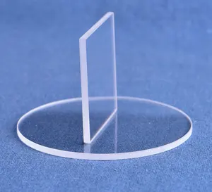 Discos de vidro temperado transparentes personalizados, discos redondos de vidro temperado