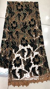 Tela de <span class=keywords><strong>Terciopelo</strong></span> Bordada de Alta Calidad para Novias, Tela de Encaje de <span class=keywords><strong>Terciopelo</strong></span> Nigeriano para Vestidos de Novia - Product Image 5