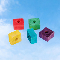 Perles en bois, bâtonnets, étoiles, cubes, accessoires de bricolage pour jouets d'oiseaux, kit de pièces artisanales colorées à suspendre pour cage de perroquet