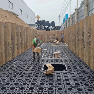 Module de réservoir d'infiltration d'eau pour terrains de jeux d'écoles primaires, sous les pistes, les allées et les chemins de circulation légers, avec géotextile - Product Image 2