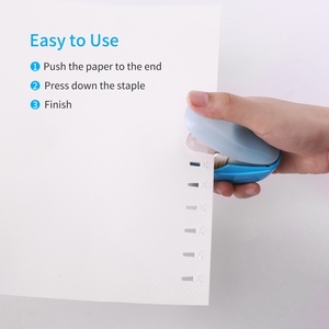 KW-triO Mini <span class=keywords><strong>agrafeuse</strong></span> à main sans agrafes Capacité de 4 feuilles pour reliure papier Boutique École Bureau Fournitures pour la maison - Product Image 3