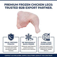 Muslos de Pollo Congelados Halal al por Mayor para Exportación, Cuartos de Pierna de Aves de Corral IQF