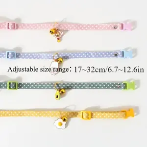 Nettes Katzen halsband mit Glocken verstellbares Kätzchen Halskette Mode Kleiner Hund Haustier Hals Halsreif für Welpen <span class=keywords><strong>Chihuahua</strong></span> Zubehör - Product Image 2