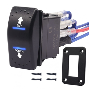 Interruttore A Bilanciere Momentaneo DPDT 12V DC 20A - Per Motori, Paranchi, Con LED Blu - Foto 2