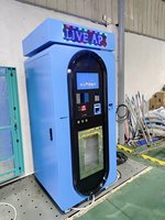 Machine à eau gazeuse en libre-service 24h/24, acceptant les pièces de monnaie, les billets de banque, les cartes à puce et les codes QR.