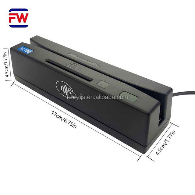 YL160 USB 4-in-1 Multifunctional ABS Credit Card Reader & Writer for EMV NFC PSAM & Magnetic Cards