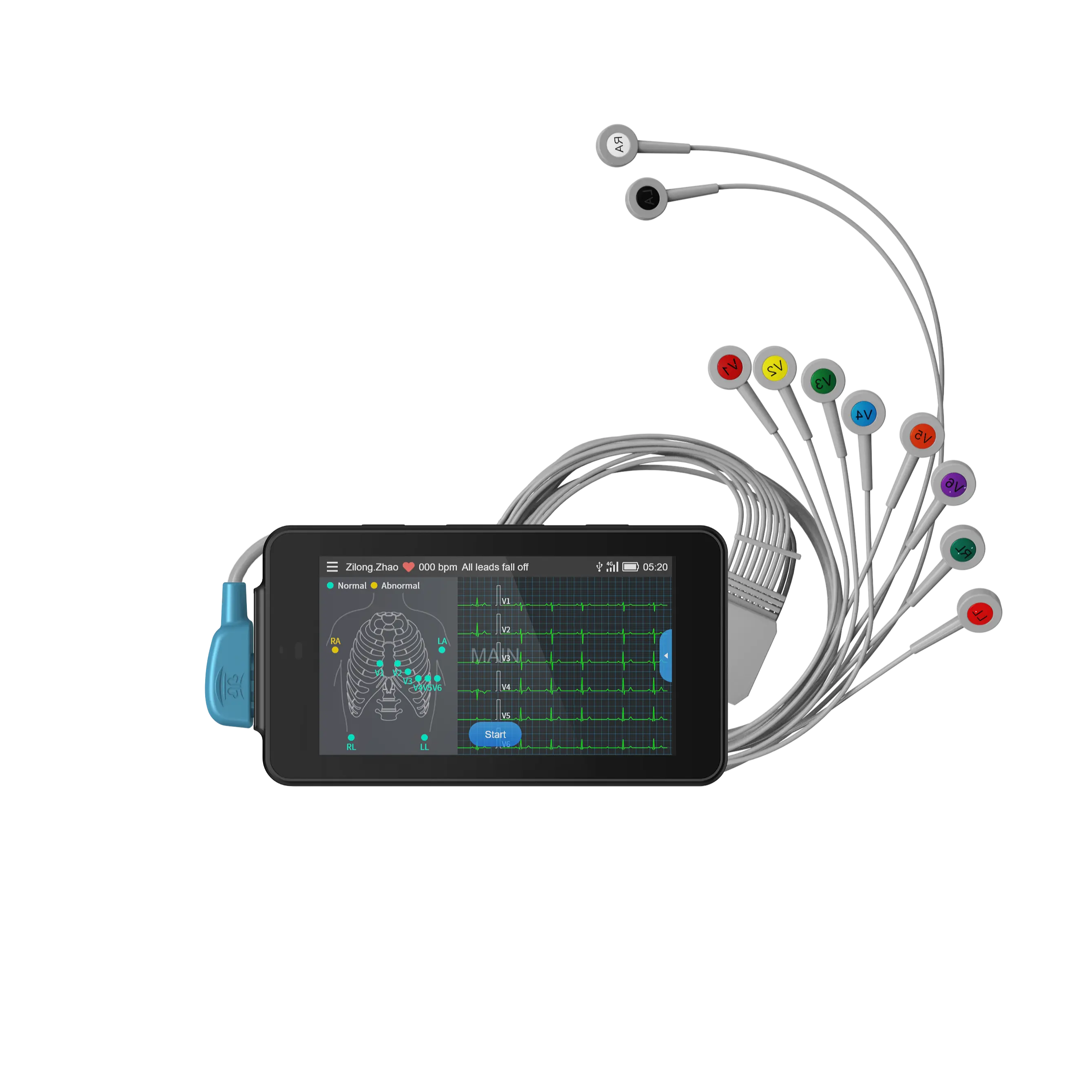 Máquina normal ECG do eletrocardiograma ECG do teste home portátil do ECG do ECG do uso de Lepu